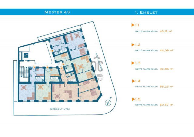Eladó téglalakás, Budapesten, IX. kerületben 77.9 M Ft, 1 szobás