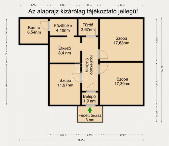 Eladó családi ház, Turán 38 M Ft, 3 szobás