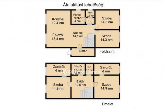 Eladó családi ház, Debrecenben 94.9 M Ft, 2+4 szobás