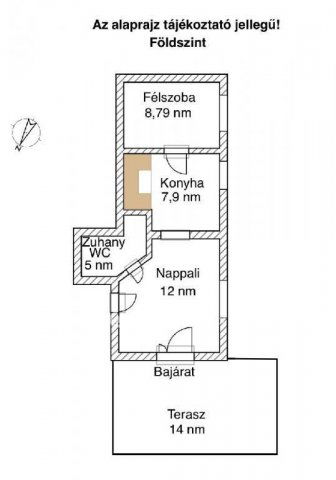 Eladó nyaraló, Nyúlon 56 M Ft, 1+3 szobás / költözzbe.hu
