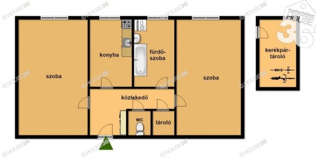 Eladó téglalakás, Kecskeméten 46.5 M Ft, 2 szobás