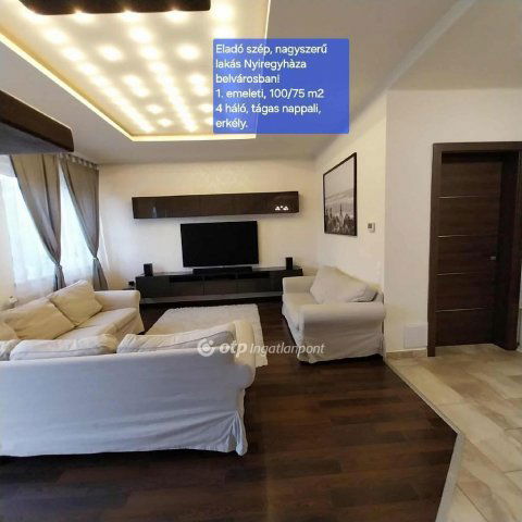 Eladó téglalakás, Nyíregyházán 93 M Ft, 5 szobás