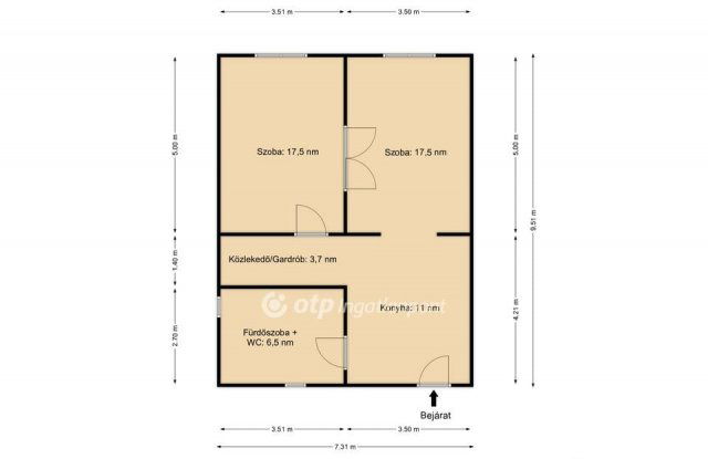 Eladó téglalakás, Budapesten, XIII. kerületben 63 M Ft, 2 szobás