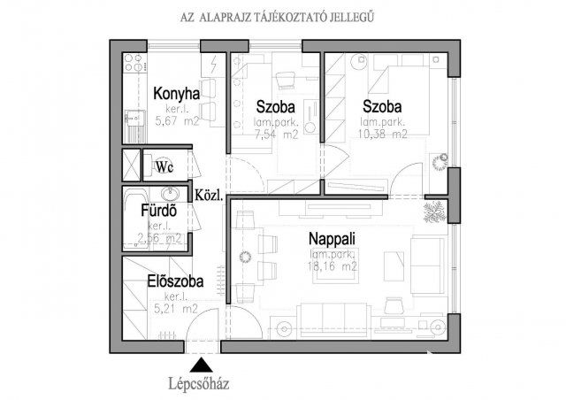 Eladó panellakás, Szegeden 43.9 M Ft, 2+1 szobás