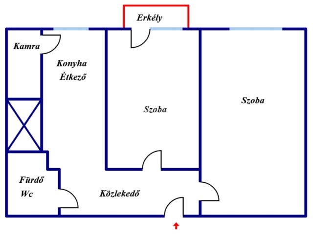 Eladó téglalakás, Székesfehérvárott 55.5 M Ft, 2 szobás