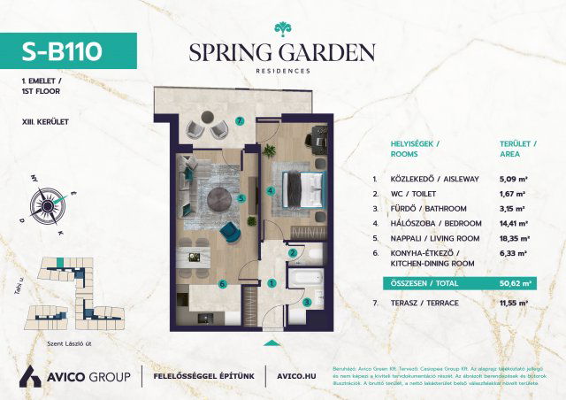 Eladó téglalakás, Budapesten, XIII. kerületben 93.29 M Ft