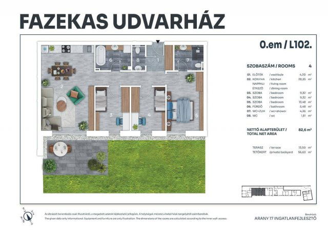 Eladó téglalakás, Tatán, Fazekas utcában 134.306 M Ft, 4 szobás