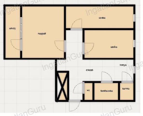 Eladó téglalakás, Kecskeméten 52.9 M Ft, 3 szobás