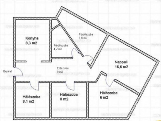 Kiadó téglalakás, albérlet, Szegeden 250 E Ft / hó, 1+3 szobás