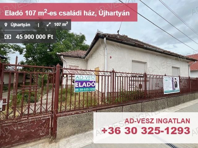 Eladó családi ház, Újhartyánon 45.9 M Ft, 3 szobás