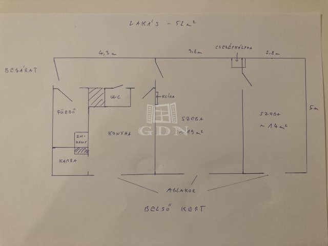 Eladó téglalakás, Budapesten, XIV. kerületben 69 M Ft, 2 szobás
