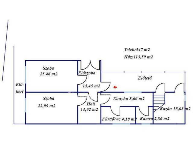 Eladó családi ház, Dobozon 15.5 M Ft, 2 szobás