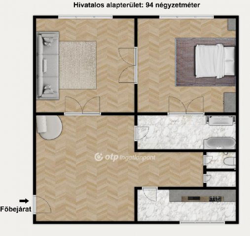 Eladó téglalakás, Budapesten, VIII. kerületben 94 M Ft, 3 szobás