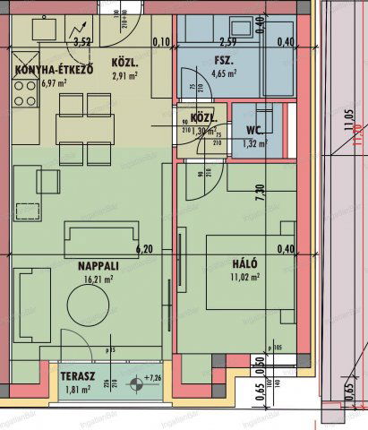 Eladó téglalakás, Nyíregyházán 45.24 M Ft, 3 szobás