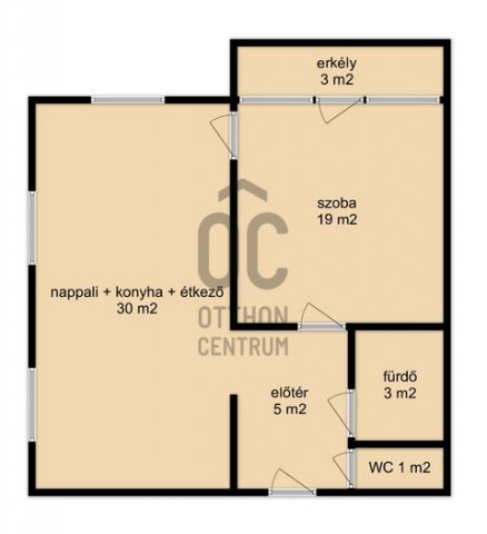 Eladó téglalakás, Zalaegerszegen 53 M Ft, 2 szobás