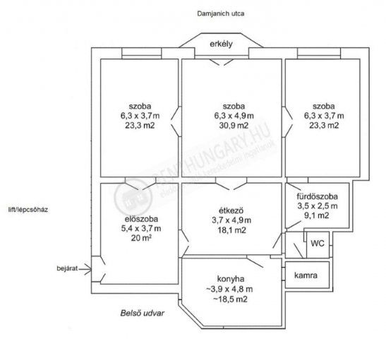 Eladó téglalakás, Budapesten, VII. kerületben, Damjanich utcában