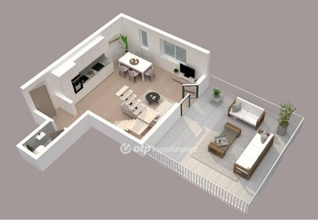 Eladó téglalakás, Nagykanizsán 54.5 M Ft, 1+1 szobás