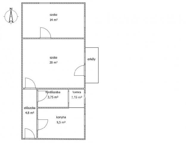 Eladó téglalakás, Komlón 20.3 M Ft, 2 szobás
