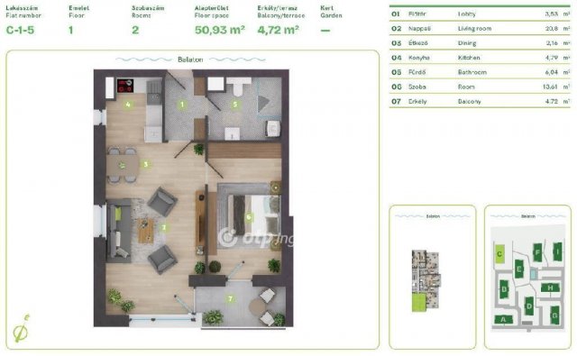 Eladó téglalakás, Balatonszemesen 110.16 M Ft, 2 szobás