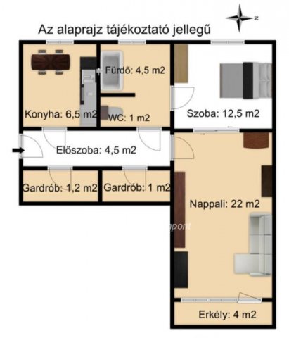 Eladó panellakás, Budapesten, IX. kerületben 64.9 M Ft, 2 szobás