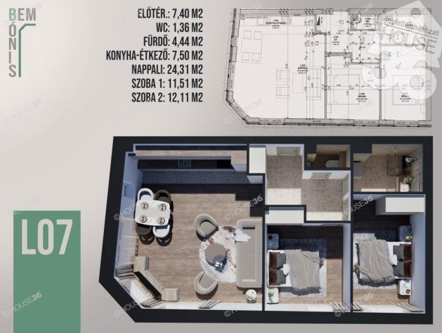 Eladó téglalakás, Kecskeméten 86 M Ft, 3 szobás