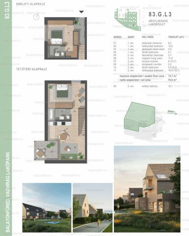 Eladó téglalakás, Balatonfüreden, Vadvirág utcában 137 M Ft