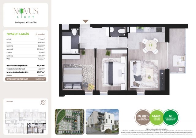 Eladó téglalakás, Budapesten, XV. kerületben, Kékszilva utcában