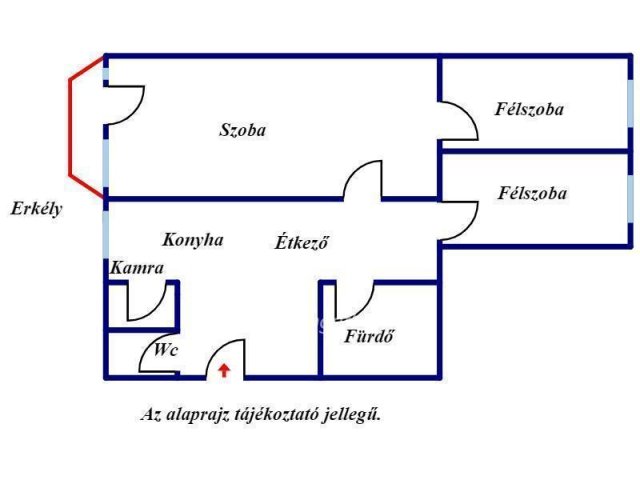 Eladó téglalakás, Békéscsabán 36 M Ft, 2+1 szobás