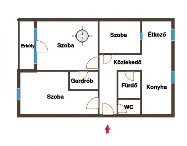 Eladó panellakás, Pécsett 47.9 M Ft, 2+1 szobás