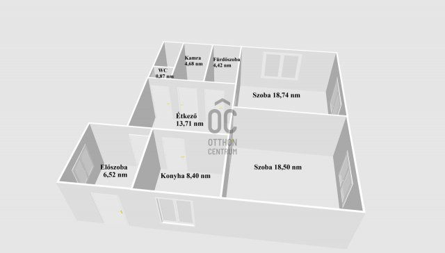 Eladó családi ház, Pápán 42.9 M Ft, 2 szobás