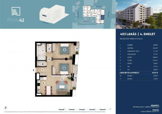 Eladó téglalakás, Budapesten, IX. kerületben 149.9 M Ft