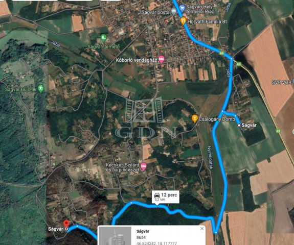 Eladó mezogazdasagi ingatlan, Ságváron 18.135 M Ft