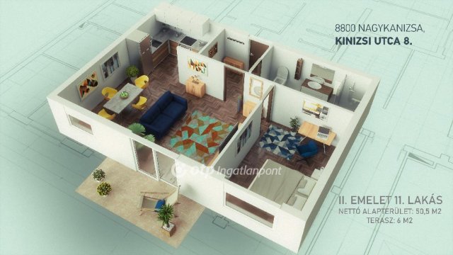 Eladó téglalakás, Nagykanizsán 54.278 M Ft, 1+1 szobás