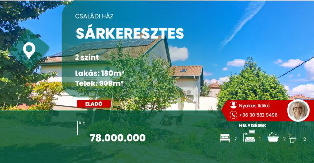 Eladó családi ház, Sárkeresztesen 78 M Ft, 7+1 szobás