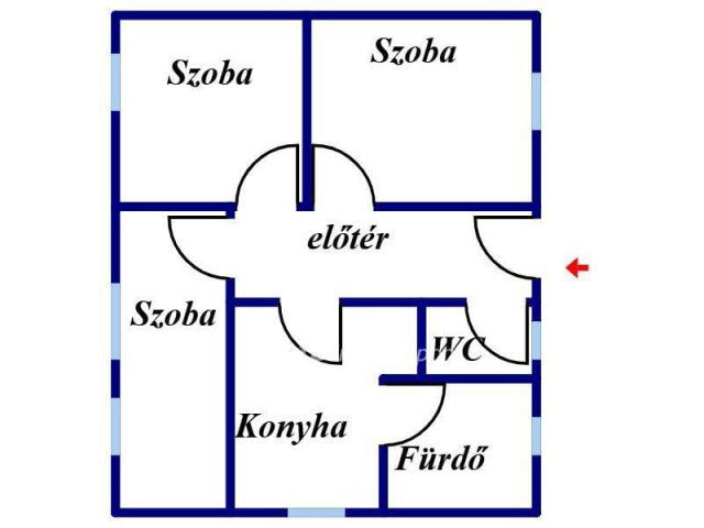 Eladó téglalakás, Magyaralmáson 47.9 M Ft, 2+1 szobás