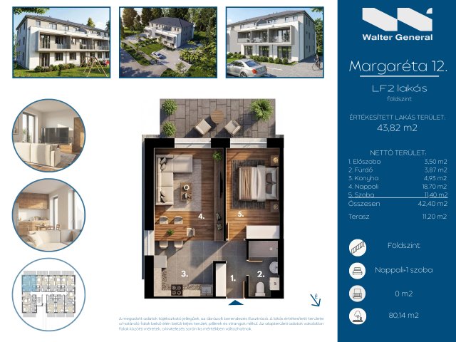 Eladó téglalakás, Hegyeshalomban 54.37 M Ft, 2 szobás