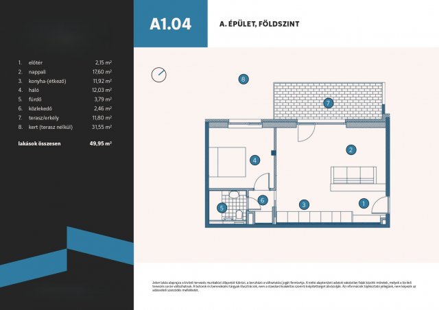 Eladó téglalakás, Vámosszabadin 53.9 M Ft, 2 szobás