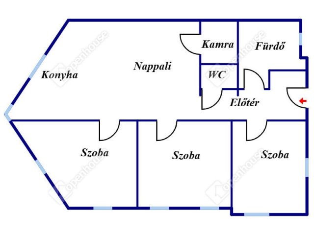 Eladó téglalakás, Hajdúböszörményen 69 M Ft, 4 szobás