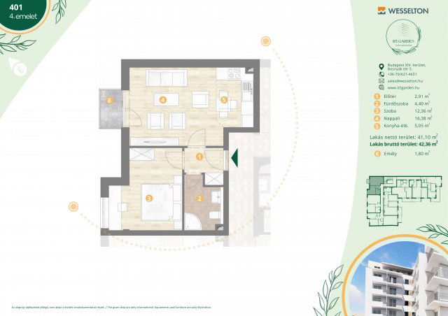 Eladó téglalakás, Budapesten, XIV. kerületben, Bosnyák utcában