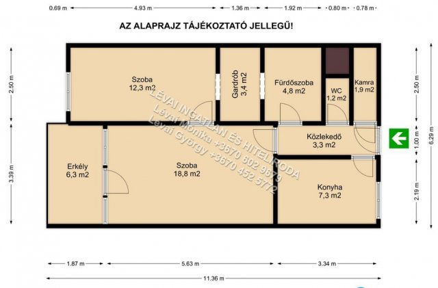 Eladó téglalakás, Békésen 22.5 M Ft, 2 szobás