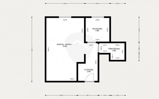Eladó téglalakás, Tatabányán 32.5 M Ft, 1+1 szobás