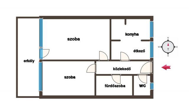 Eladó téglalakás, Zalaegerszegen 39.9 M Ft, 2 szobás