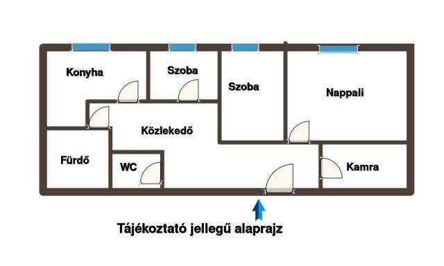 Eladó téglalakás, Komáromban 49 M Ft, 3+2 szobás