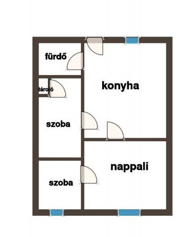 Eladó téglalakás, Budapesten, VIII. kerületben 59 M Ft, 2 szobás