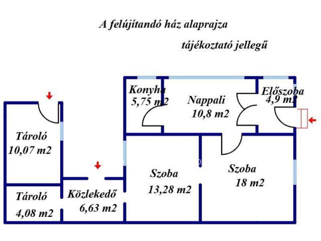 Eladó családi ház, Kiskunfélegyházán 22.5 M Ft, 2+1 szobás