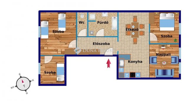 Eladó téglalakás, Sopronban, Templom utcában 69.6 M Ft, 4 szobás