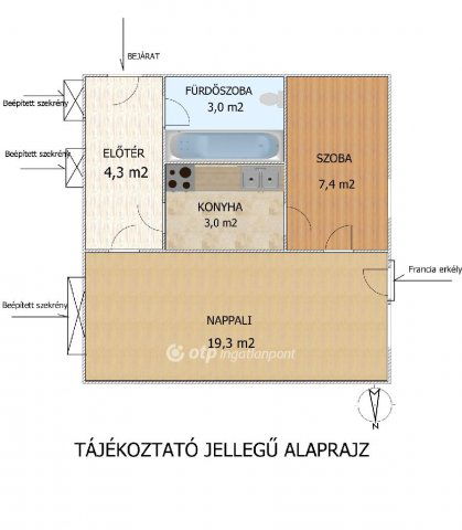 Eladó téglalakás, Budapesten, IX. kerületben 54.9 M Ft