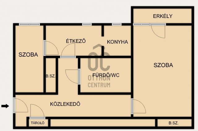 Eladó téglalakás, Zalaegerszegen 35.9 M Ft, 2 szobás