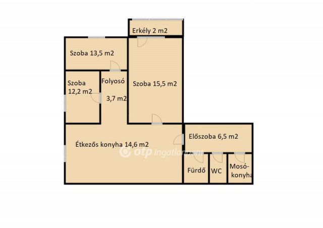 Eladó panellakás, Debrecenben 70.9 M Ft, 3 szobás