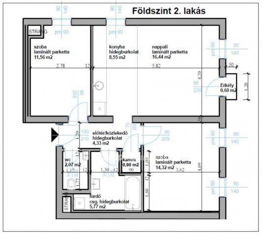 Eladó téglalakás, Bicskén 57.5 M Ft, 3 szobás